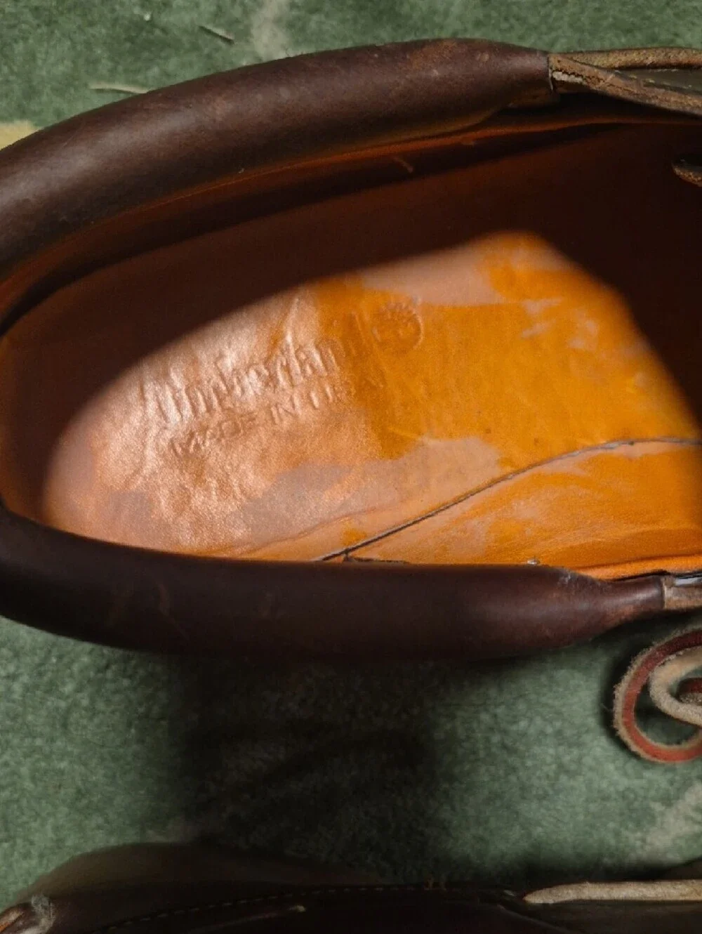 Timberland Dark Brown Leather Moc Toe Boat Shoes